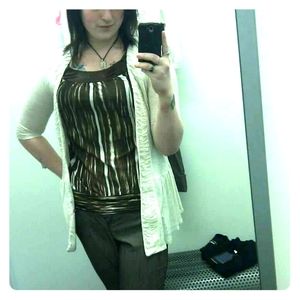 Cream Cardigan Dressy